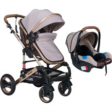Bebek Arabası ÖzellikleriPaket İçeriği1 Adet Travel Sistem Bebek Arabası1 Adet Taşıma / Oto Koltuğu (0-13kg)Bebek Arabası ÖzellikleriAlüminyum ŞaseŞaseden amortisörPort Bebe olarak kullanılabilme özelliğiAna kucağı / taşıma / oto koltuğu ile tek kullanımKademeli TenteSoğuktan Koruyucu Özel Ayak ÖrtüsüMerkezi tek noktadan fren sistemiDolgu tekerleklerPort Bebe için Özel Sünger PedÇıkartılabilir yıkanabilir özel kumaş (Silinebilir)Ayarlanabilir Süspansiyon Tekerlekler ( Yolun şekline göre ayarlanabilir)Tek hamlede kolay çıkartılabilir 4 TekerBoyunuza göre ayarlanabilir itme koluÇift Güvenlik Sistemli Açıp Kapanma ÖzelliğiAyakla Kontrol Fren SistemiAyarlanabilir Sırt Yatma YeriReflektörlü BarAlüminyum KasaÖzel Biberon CebiCüzdan CebiTürkçe Kullanma KılavuzuAğırlığı:12.5 Kg2 yıl garantiliTaşıma & Oto Koltuğu ÖzellikleriTaşıma grup 0+ (13 kg?a kadar olan bebekler için)3 farklı pozisyonda ayarlanabilen alüminyum taşıma sapı (sabit pozisyon