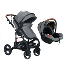 Bebek Arabası ÖzellikleriPaket İçeriği1 Adet Travel Sistem Bebek Arabası1 Adet Taşıma / Oto Koltuğu (0-13kg)Bebek Arabası ÖzellikleriAlüminyum ŞaseŞaseden amortisörPort Bebe olarak kullanılabilme özelliğiAna kucağı / taşıma / oto koltuğu ile tek kullanımKademeli TenteSoğuktan Koruyucu Özel Ayak ÖrtüsüMerkezi tek noktadan fren sistemiDolgu tekerleklerPort Bebe için Özel Sünger PedÇıkartılabilir yıkanabilir özel kumaş (Silinebilir)Ayarlanabilir Süspansiyon Tekerlekler ( Yolun şekline göre ayarlanabilir)Tek hamlede kolay çıkartılabilir 4 TekerBoyunuza göre ayarlanabilir itme koluÇift Güvenlik Sistemli Açıp Kapanma ÖzelliğiAyakla Kontrol Fren SistemiAyarlanabilir Sırt Yatma YeriReflektörlü BarAlüminyum KasaÖzel Biberon CebiCüzdan CebiTürkçe Kullanma KılavuzuAğırlığı:12.5 Kg2 yıl garantiliTaşıma & Oto Koltuğu ÖzellikleriTaşıma grup 0+ (13 kg?a kadar olan bebekler için)3 farklı pozisyonda ayarlanabilen alüminyum taşıma sapı (sabit pozisyon