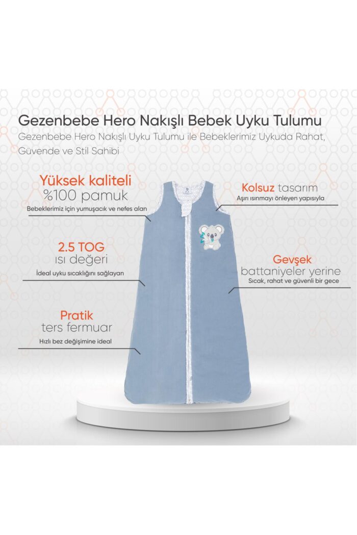 gezenbebe hero nakisli bebek uyku tulumu 90cm koala 8683735962151 GZNBEBE.4056 2