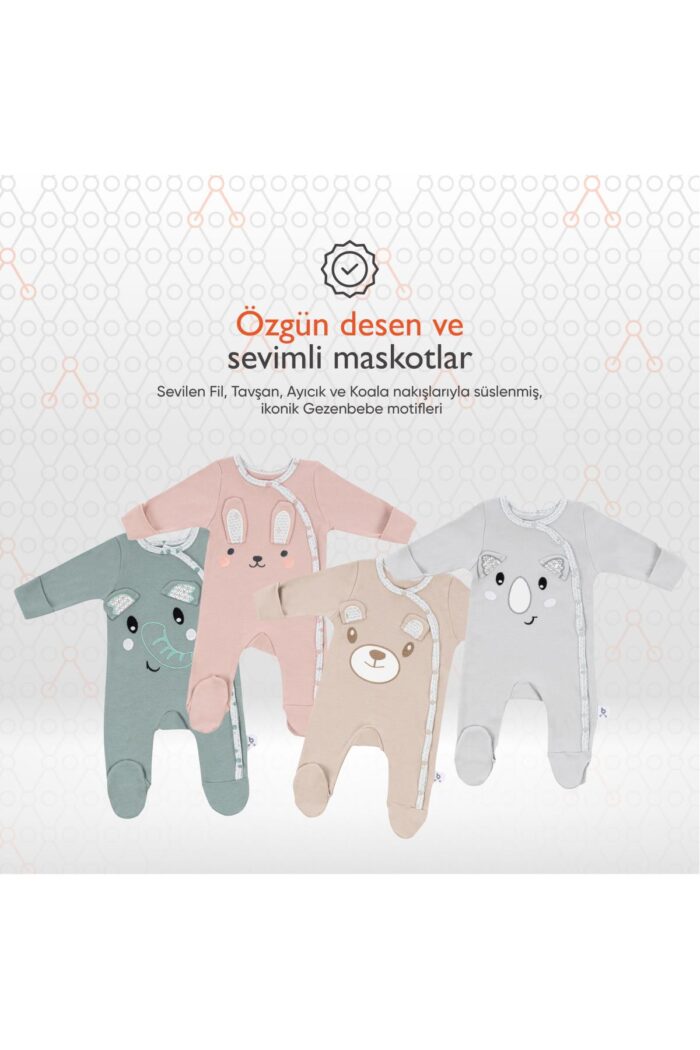 gezenbebe hero uzun kollu nakisli bebek tulumu 0 3 ay elephant 8683735963141 GZNBEBE.4453 3