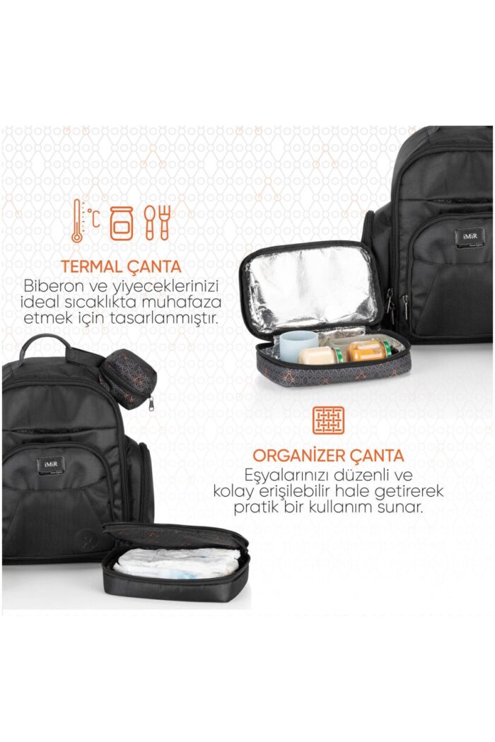gezenbebe cok fonksiyonlu anne baba ve bebek bakim sirt cantasi black 8683735964209 GZNBEBE.4830 4