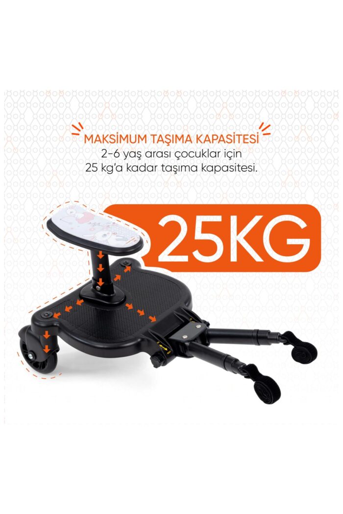gezenbebe hero bebek arabalari icin oturakli 2 cocuk aparati bunny 8683735964353 GZNBEBE.5407 7